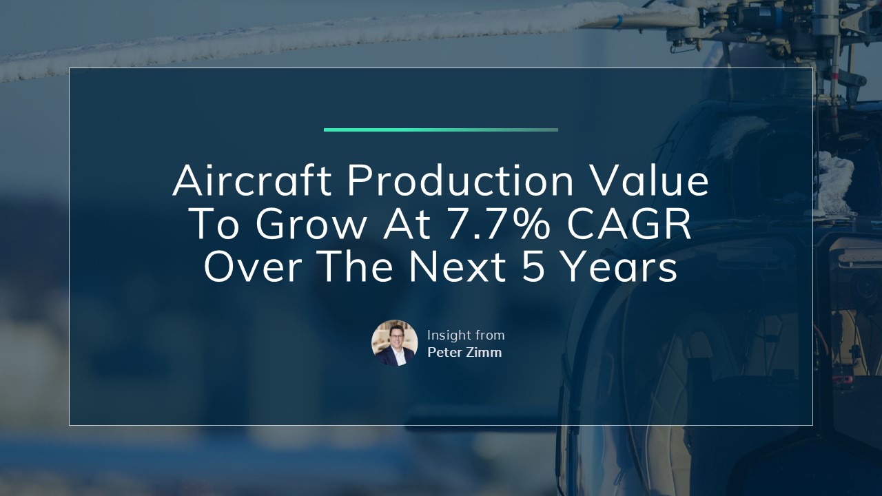 Aircraft Production Value To Grow At 7.7% CAGR Over The Next 5 Years (If There Are No Hiccups)