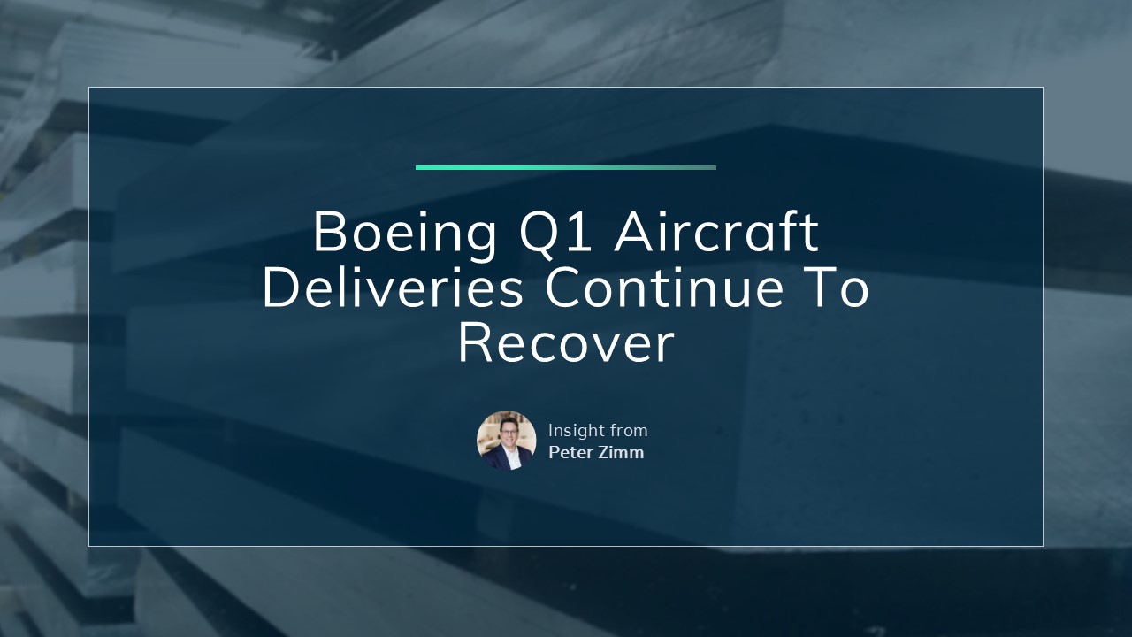 Boeing Q1 Aircraft Deliveries Continue To Recover